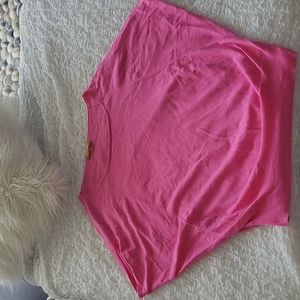 Pink Short Sleeve Knitted Top